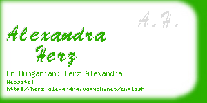 alexandra herz business card